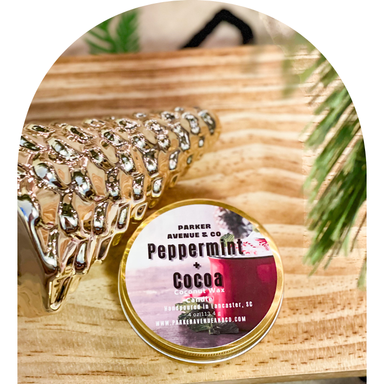 Peppermint + Cocoa Candle