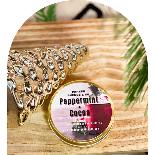 Peppermint + Cocoa Candle